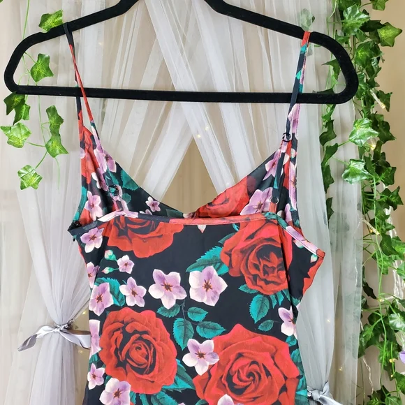 Commense | Dresses | New Commense Floral Maxi Dress Bodycon Bi Layer ...